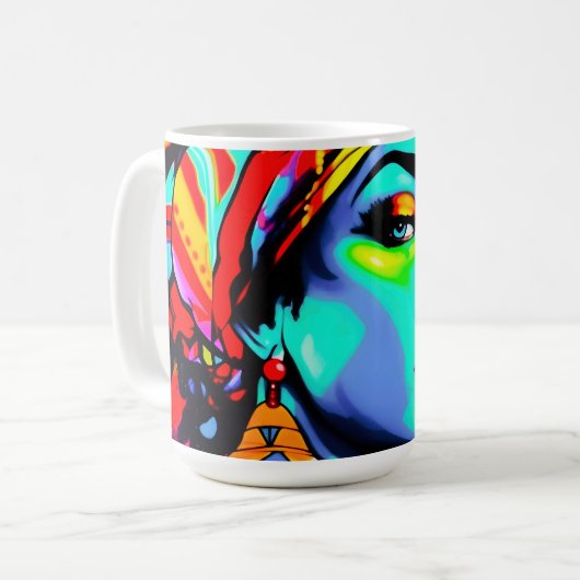 Pop Kunstportret Koffiemok (Voorkant links)