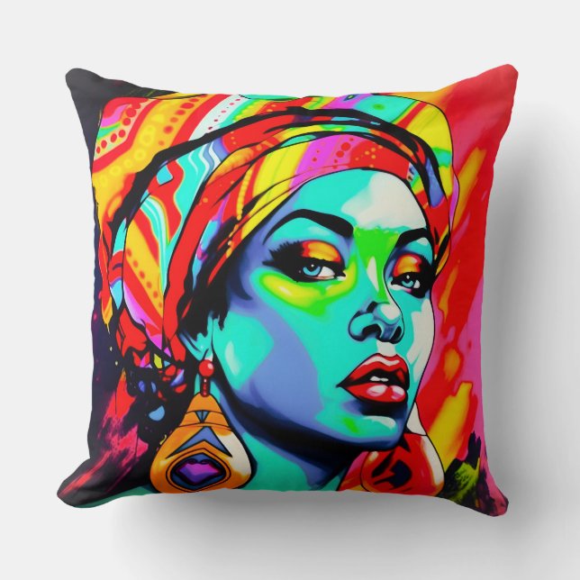 Pop Kunstportret Kussen (Voorkant)