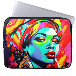 Pop Kunstportret Laptop Sleeve