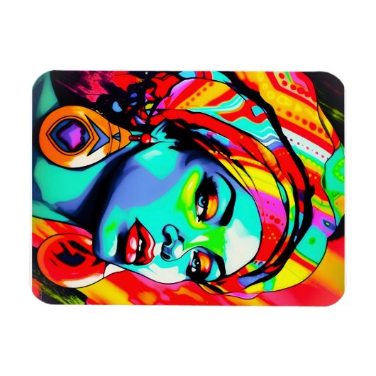 Pop Kunstportret Magneet (Horizontaal)