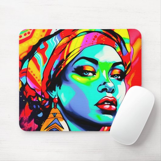 Pop Kunstportret Muismat (Met muis)