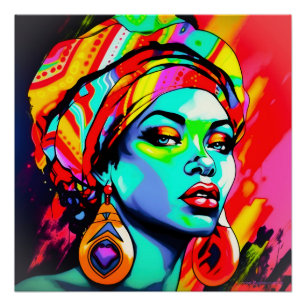 Pop Kunstportret Perfect Poster