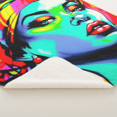 Pop Kunstportret Sherpa Deken (3/4)