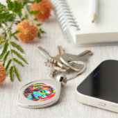 Pop Kunstportret Sleutelhanger (Zijkant)