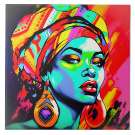 Pop Kunstportret Tegeltje