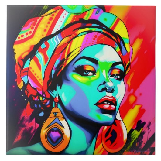 Pop Kunstportret Tegeltje (Voorkant)