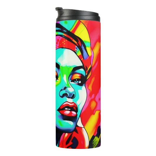 Pop Kunstportret Thermosbeker (Geroteerd rechts)