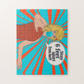 Pop kunstretro vrouw in gezichtsmasker legpuzzel (Verticaal)