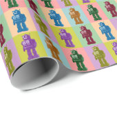 Pop Kunstrobots omslagpapier Cadeaupapier (Rol Hoek)