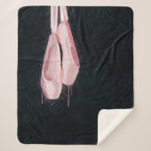 Pop Kunstroze balletschoenen Sherpa Deken (Voorkant)