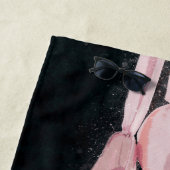 Pop Kunstroze balletschoenen Strandlaken (In situ)