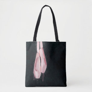 Pop Kunstroze balletschoenen Tote Bag