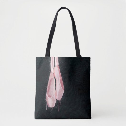 Pop Kunstroze balletschoenen Tote Bag (Voorkant)