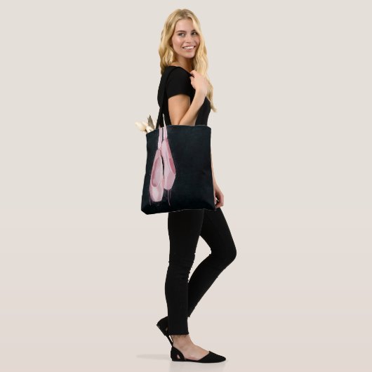 Pop Kunstroze balletschoenen Tote Bag (Op model)