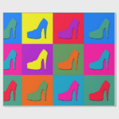 Pop kunstschoenen cadeaupapier (Vlak)