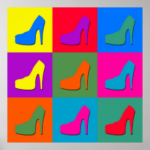 Pop kunstschoenen poster