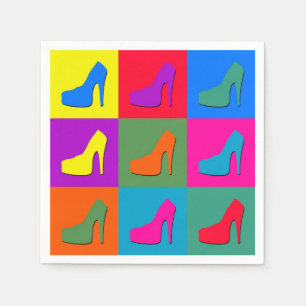 Pop kunstschoenen servetten