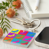 Pop kunstschoenen sleutelhanger (Voorkant Rechts)