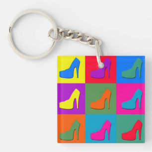 Pop kunstschoenen sleutelhanger