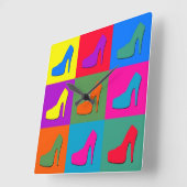 Pop kunstschoenen vierkante klok (Hoek)