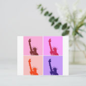 Pop Kunststijl Vrijheidsbeeld Briefkaart (Staand voorkant)