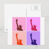 Pop Kunststijl Vrijheidsbeeld Briefkaart (Voorkant / Achterkant)