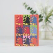 Pop Kunststijl Vrijheidsbeeld Briefkaart (Staand voorkant)