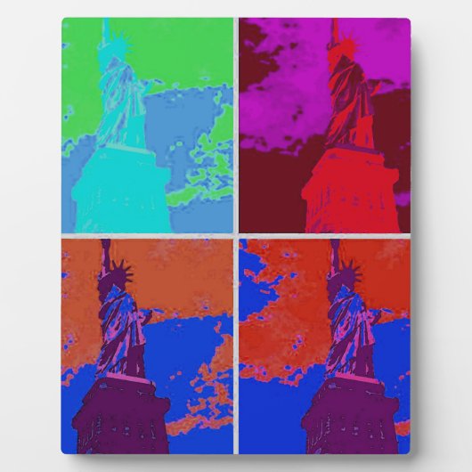Pop Kunststijl Vrijheidsbeeld Fotoplaat (Voorkant)