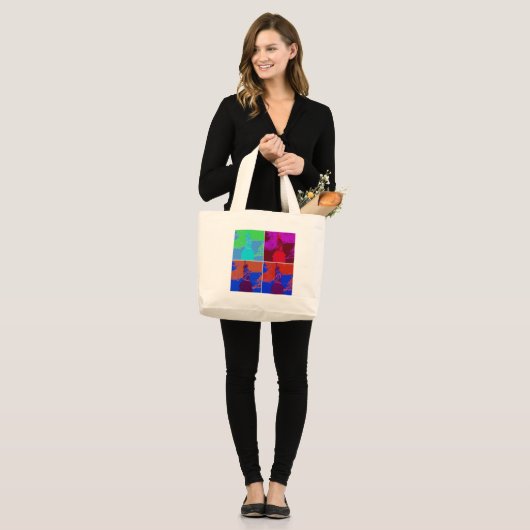 Pop Kunststijl Vrijheidsbeeld Grote Tote Bag (Voorkant (model))