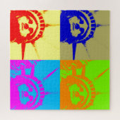 Pop Kunststijl Vrijheidsbeeld Legpuzzel (Horizontaal)