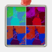 Pop Kunststijl Vrijheidsbeeld Metalen Ornament (Voorkant)