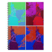 Pop Kunststijl Vrijheidsbeeld Notitieboek (Voorkant)