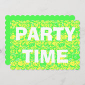 Pop kunstzeepbel omhulsel uitnodiging van de parti (Voorkant / Achterkant)