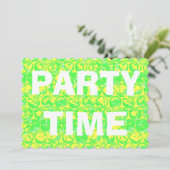 Pop kunstzeepbel omhulsel uitnodiging van de parti (Staand voorkant)