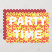 Pop kunstzeepbel omhulsel uitnodiging van de parti (Voorkant / Achterkant)