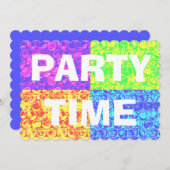 Pop kunstzeepbel omhulsel uitnodiging van de parti (Voorkant / Achterkant)