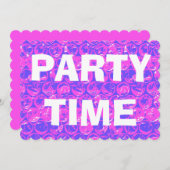 Pop kunstzeepbel omhulsel uitnodiging van de parti (Voorkant / Achterkant)