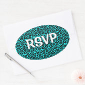 Pop Leopard Ovale Sticker (Envelop)