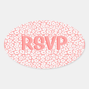 Pop Leopard Ovale Sticker