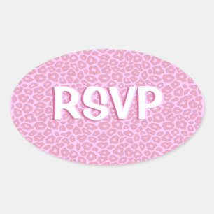 Pop Leopard Ovale Sticker