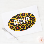  Pop Leopard Ovale Sticker (Envelop)