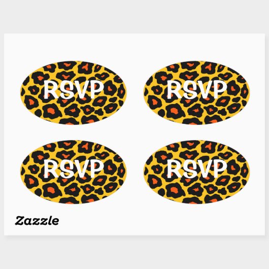  Pop Leopard Ovale Sticker (Vel)
