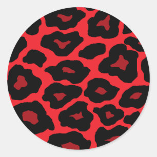 Pop Leopard Ronde Sticker