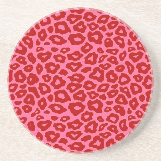 Pop Leopard Zandsteen Onderzetter (Voorkant)