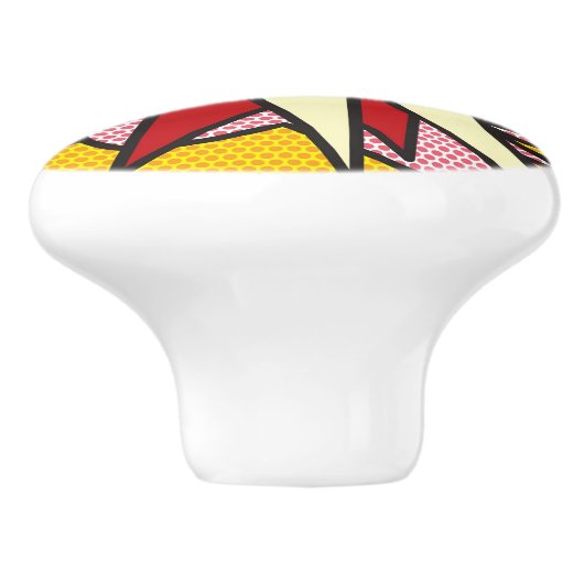 POP Leuke Retro Strip Pop Art Keramische Knop (Zijkant)