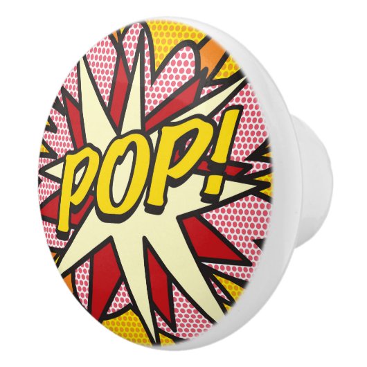 POP Leuke Retro Strip Pop Art Keramische Knop (Rechts)