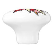 POP Leuke Retro Strip Pop Art Keramische Knop (Zijkant)