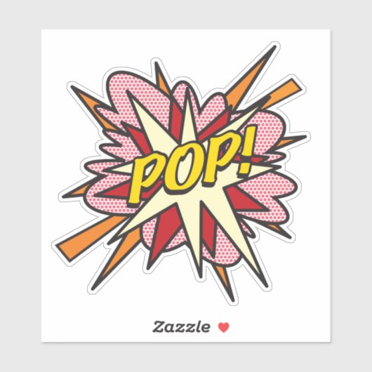 POP Leuke Retro Strip Pop Art Sticker (Vel)