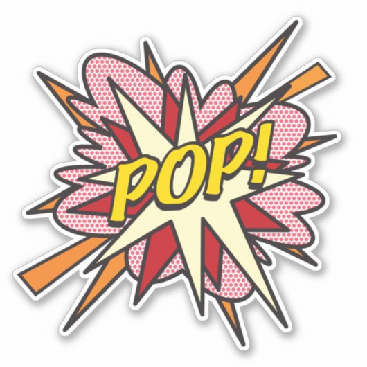 POP Leuke Retro Strip Pop Art Sticker (Voorkant)