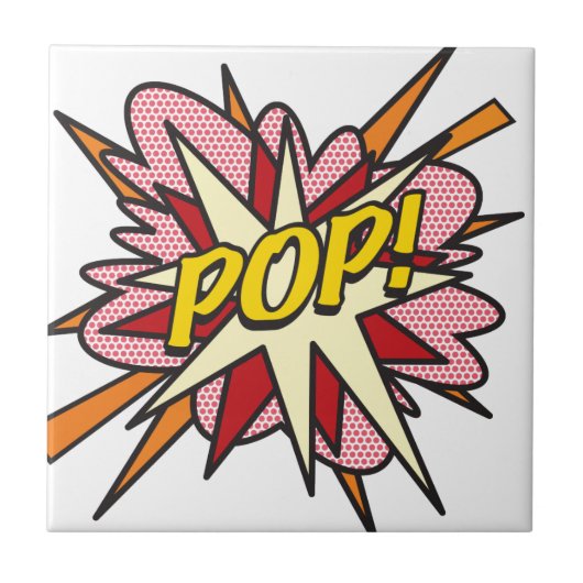 POP Leuke Retro Strip Pop Art Tegeltje (Voorkant)